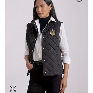 Ralph Lauren Black Label Quilted Vest with Crest